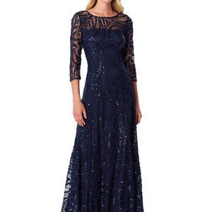 Tahari ASL Embellished sequin gown